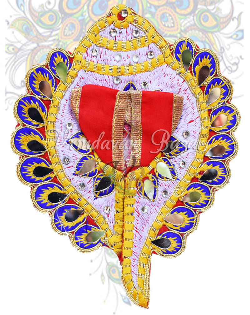 Shank design laddu gopal dress in red; Size 3