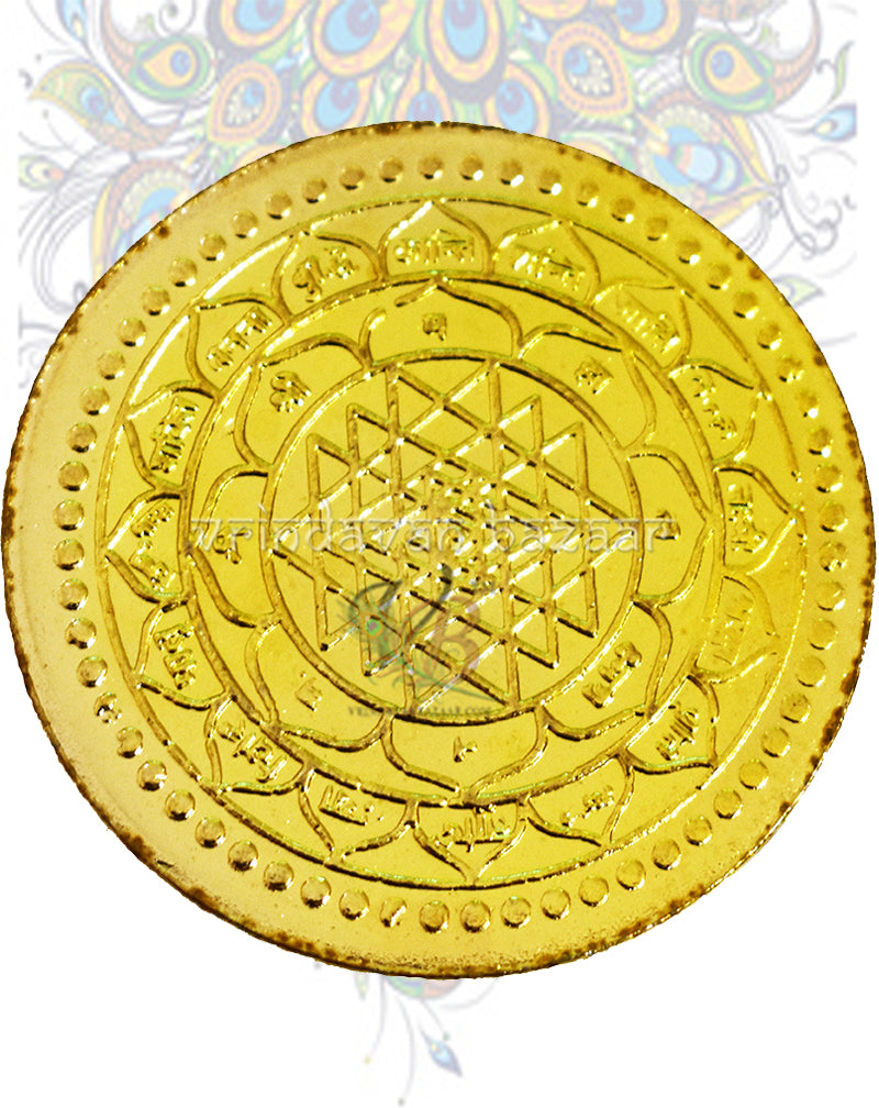 Metal coins with Ganesha and Lakshmi ji