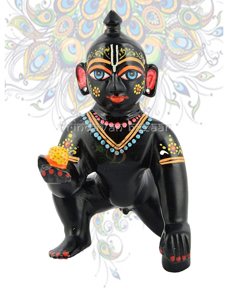 Astha dhatu Black Laddu Gopal /Bal Gopal/ Makhan Chor