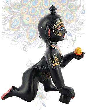 Astha dhatu Black Laddu Gopal /Bal Gopal/ Makhan Chor