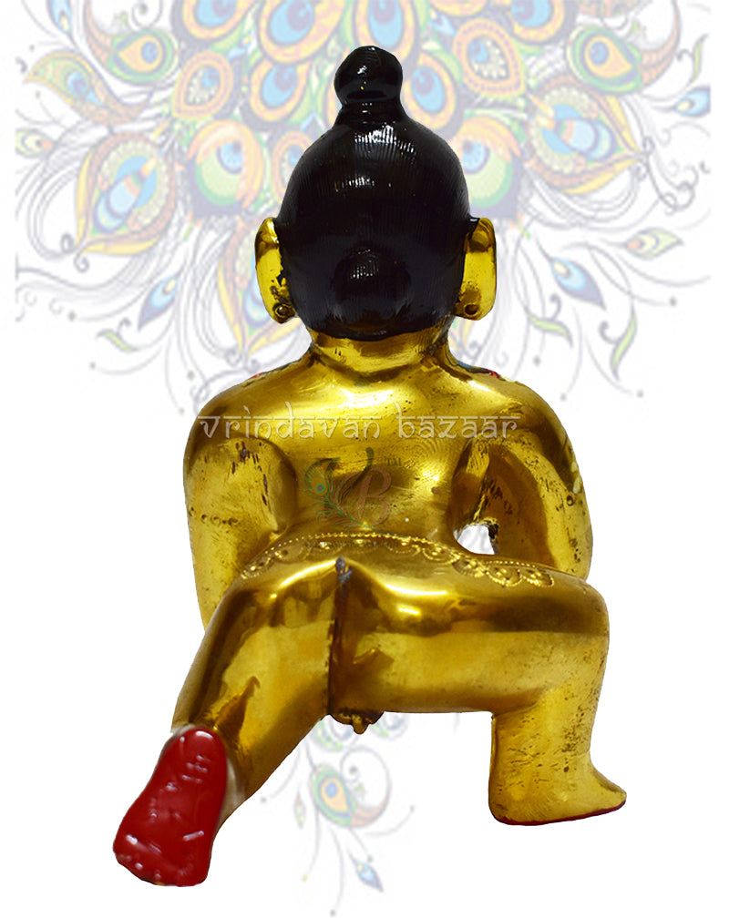 Astha dhatu completely painted Laddu Gopal /Bal Gopal/ Makhan Chor