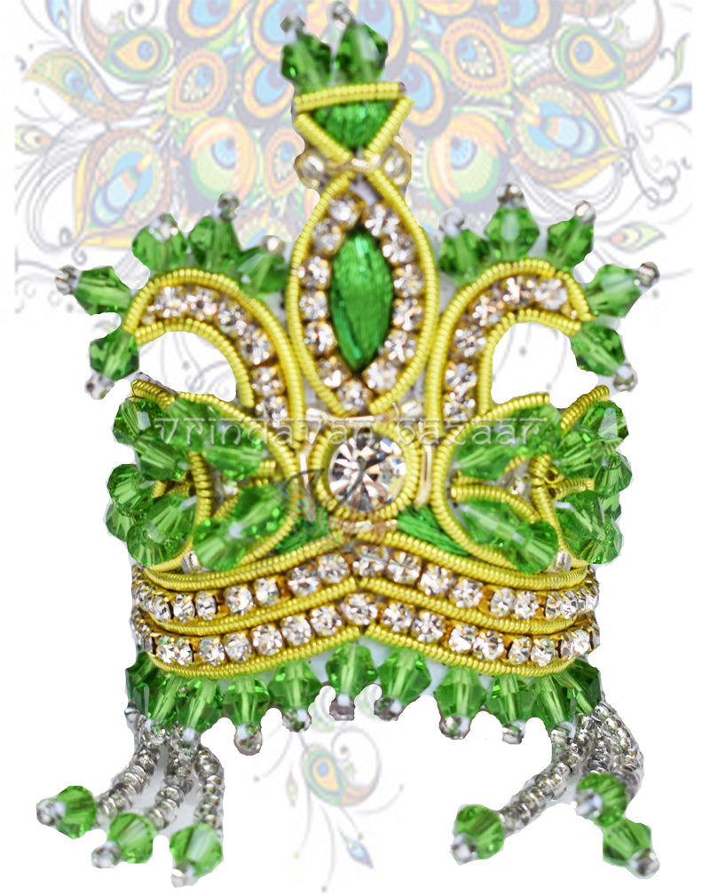 Beautiful beads decorated mukut with mala- size 4