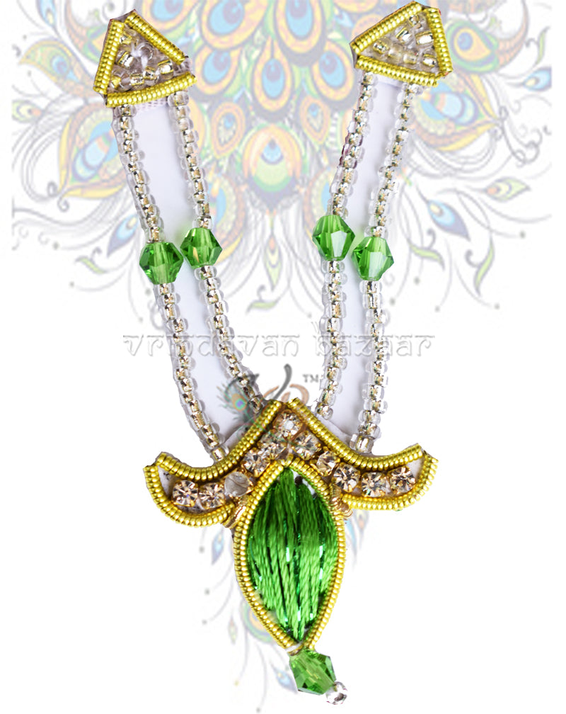 Beautiful beads decorated mukut with mala- size 4