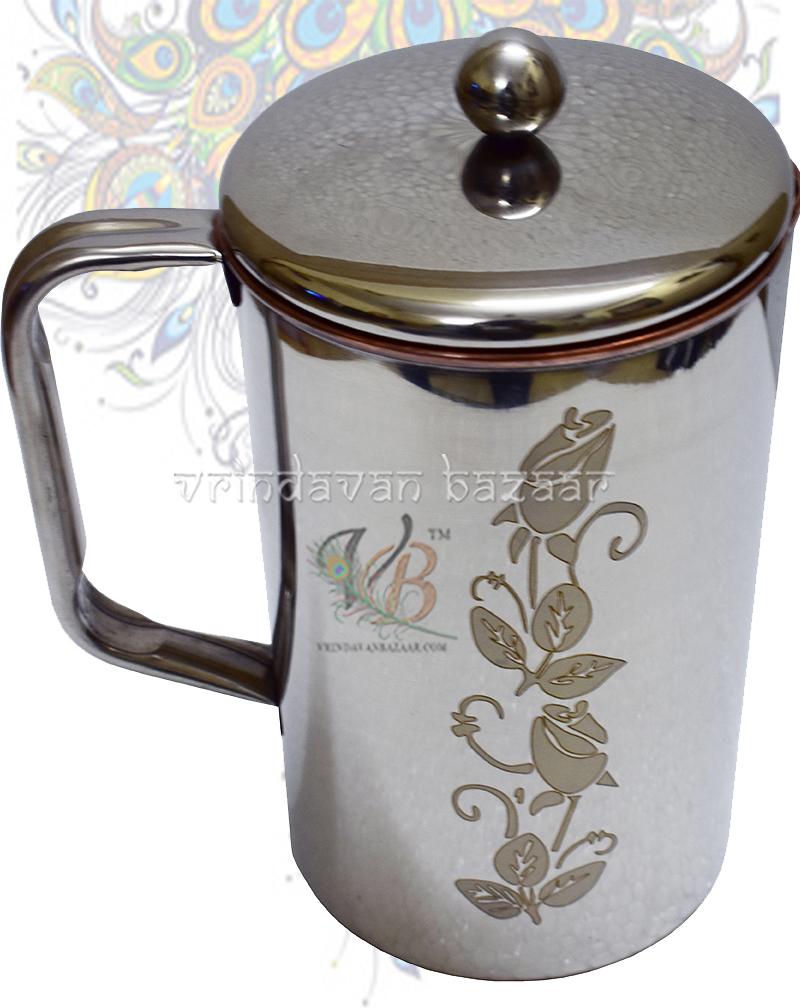 Steel Copper Lazer Art Jug