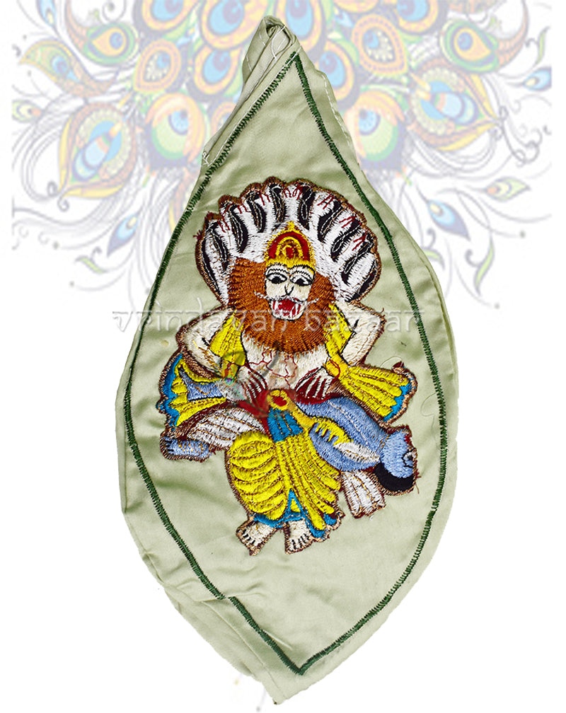 Narasimha with Hiranyakashipu embroidered japa bag