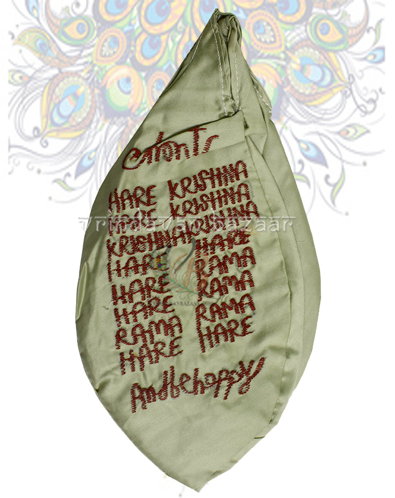 Narasimha with Hiranyakashipu embroidered japa bag