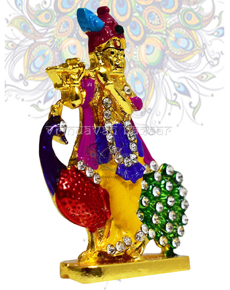 Krishna enjoying in meadows