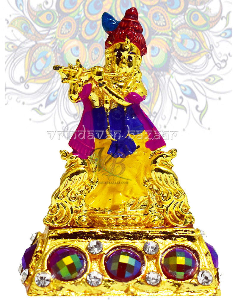 Beloved Krishna playing flute showpiece