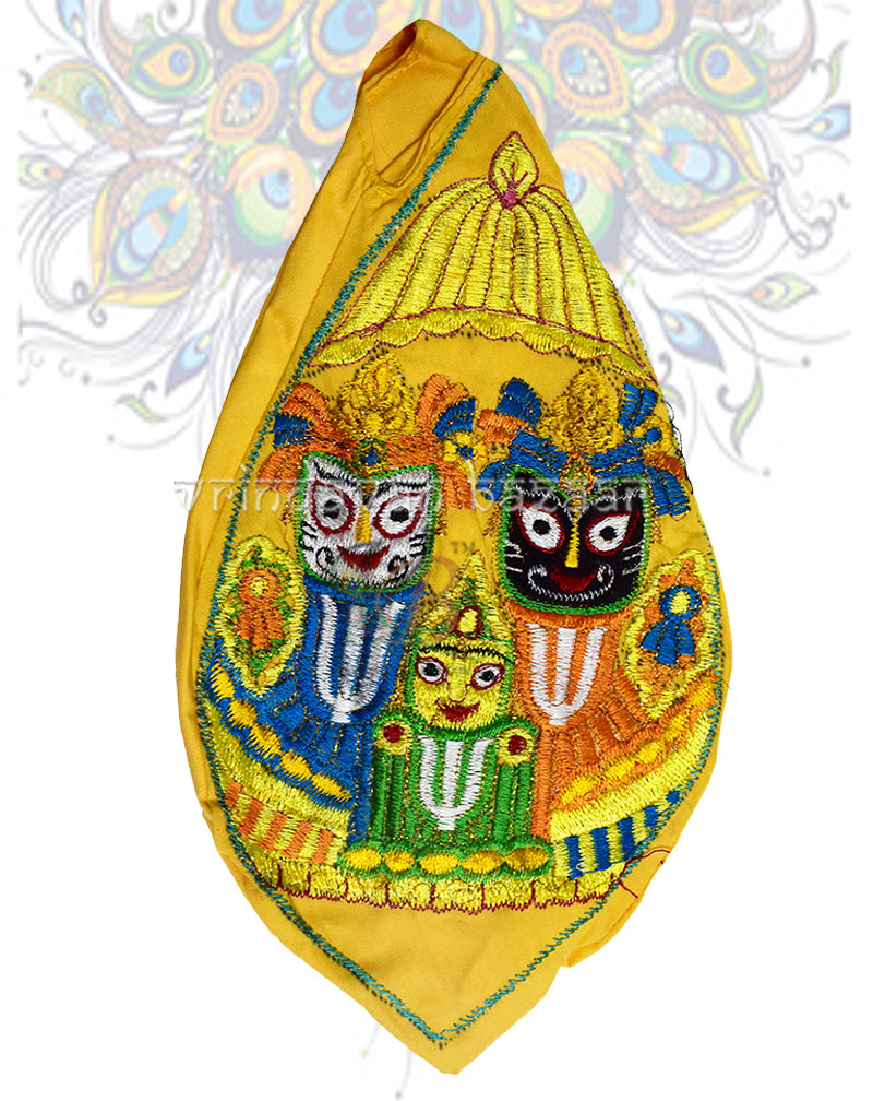 Jagannath, Baldev & Subhadra embroidered japa bag