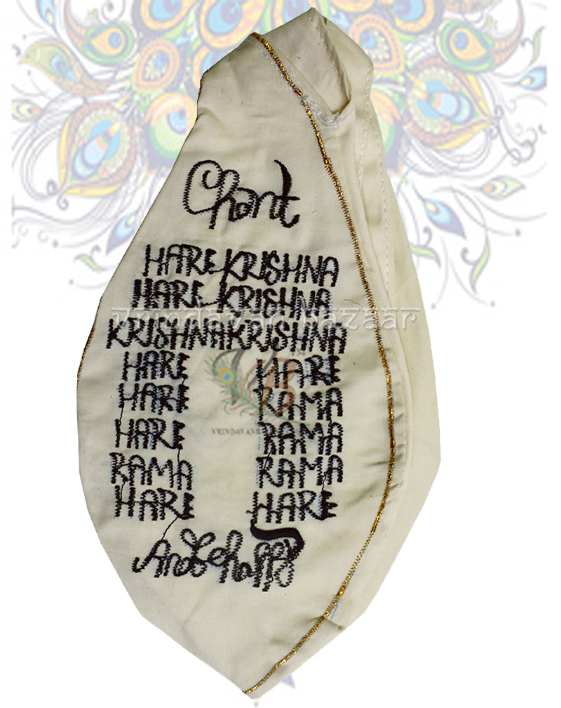Jagannath, Baldev & Subhadra embroidered japa bag
