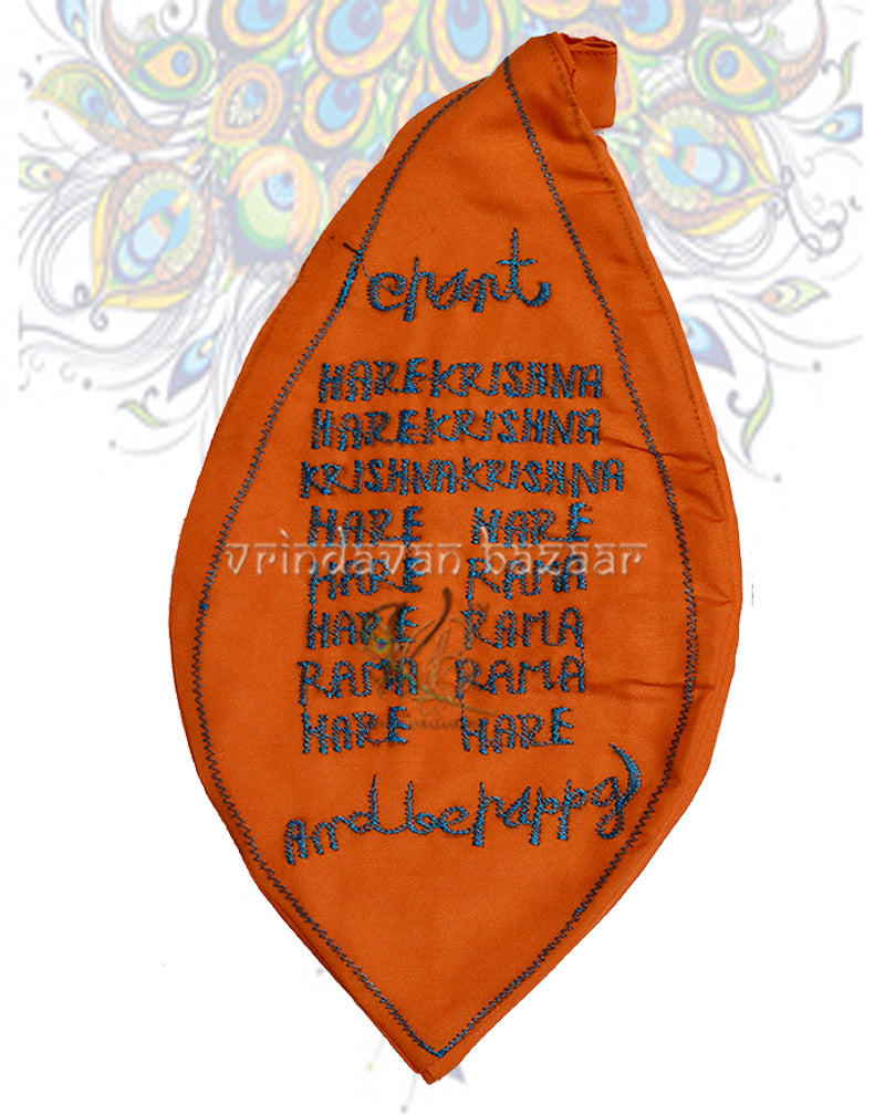 Graceful Krishna Radha embroidered japa bag