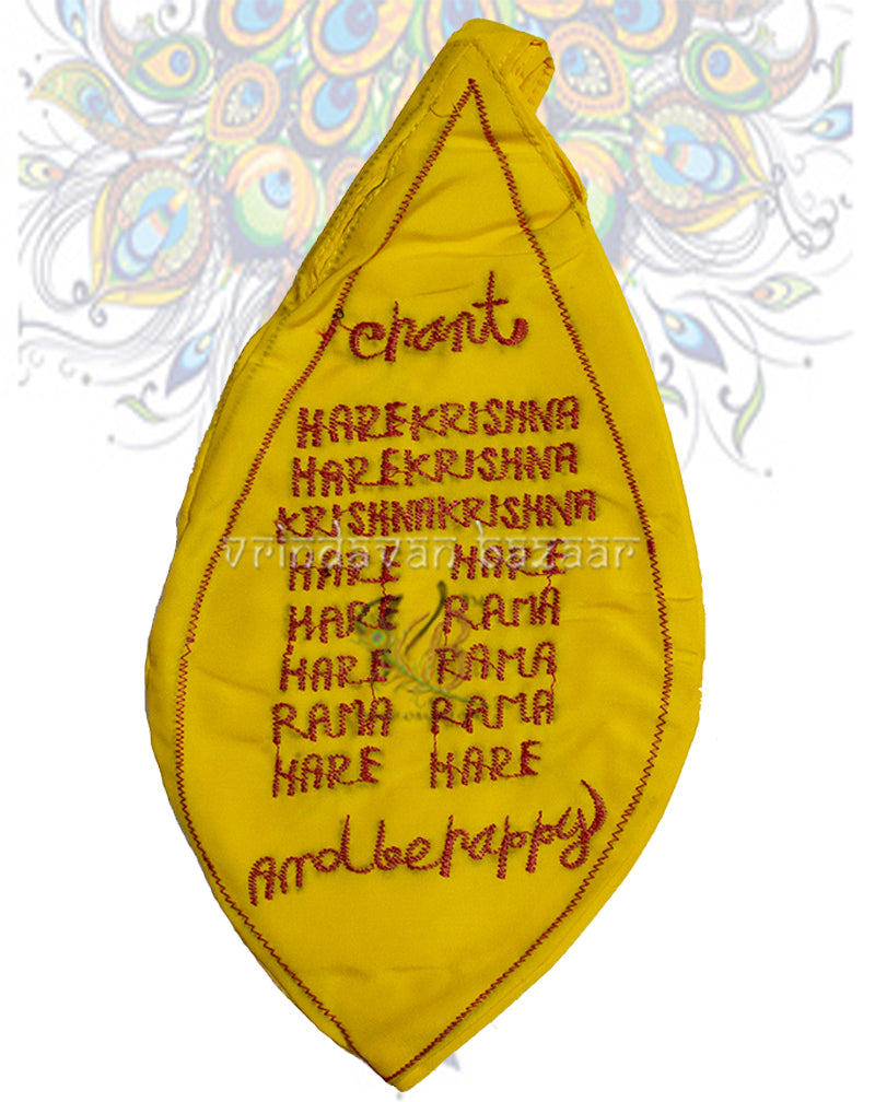 Graceful Krishna Radha embroidered japa bag