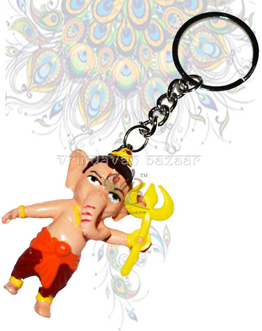 Baby Ganesha with tomahawk Key Ring