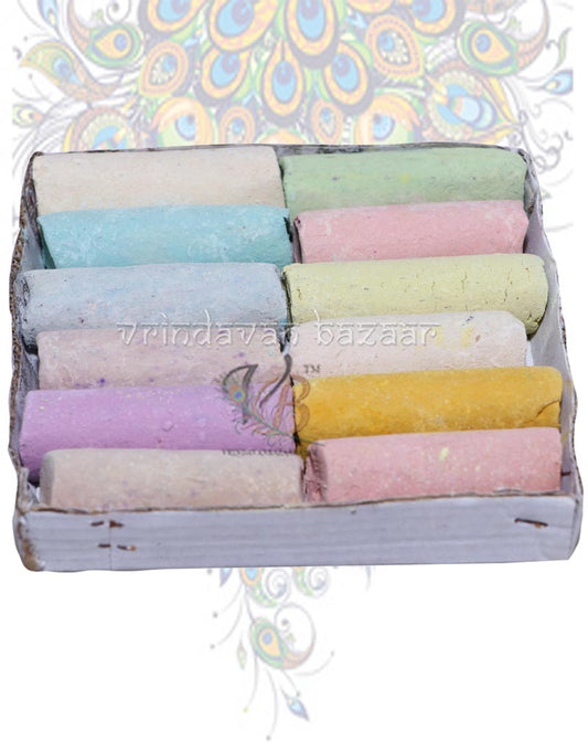 Twelve colour chandan sticks for tilak and deity tilak decoration