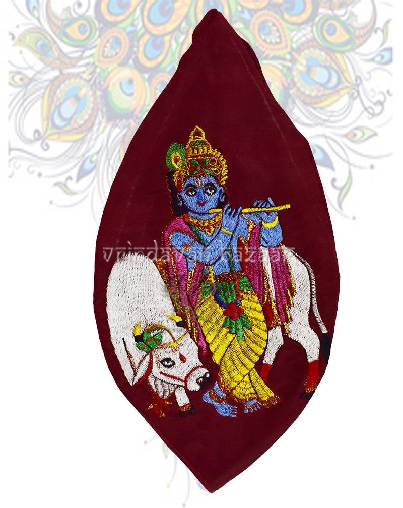 Krishna with cow japa bag