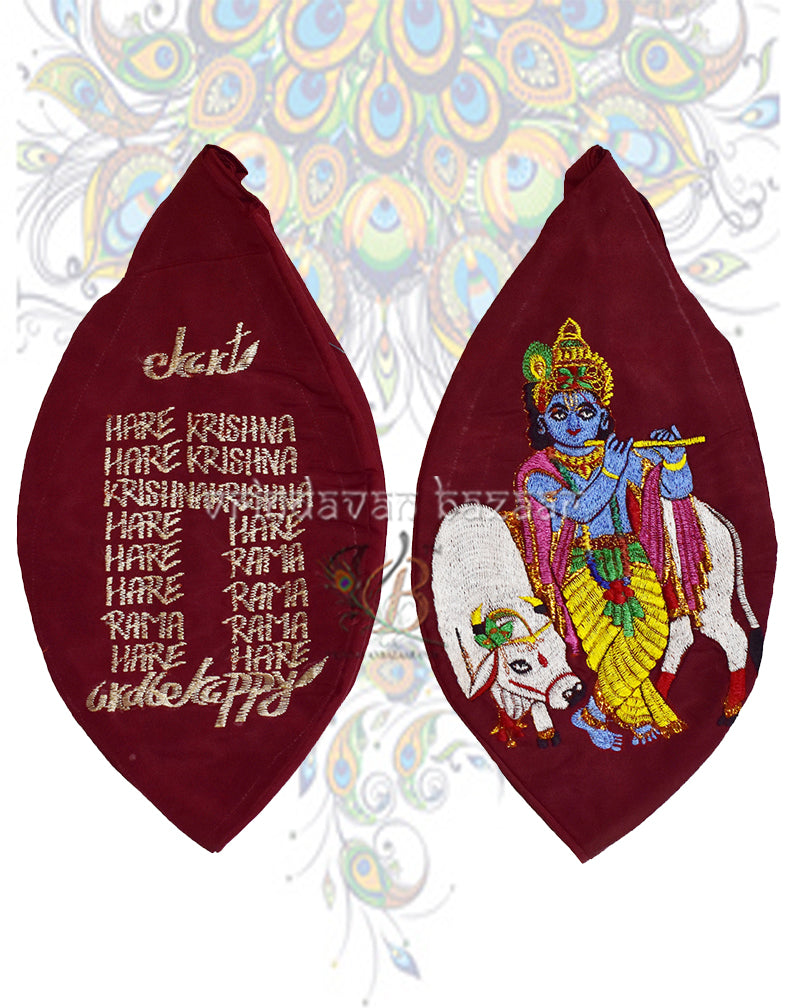 Krishna with cow japa bag