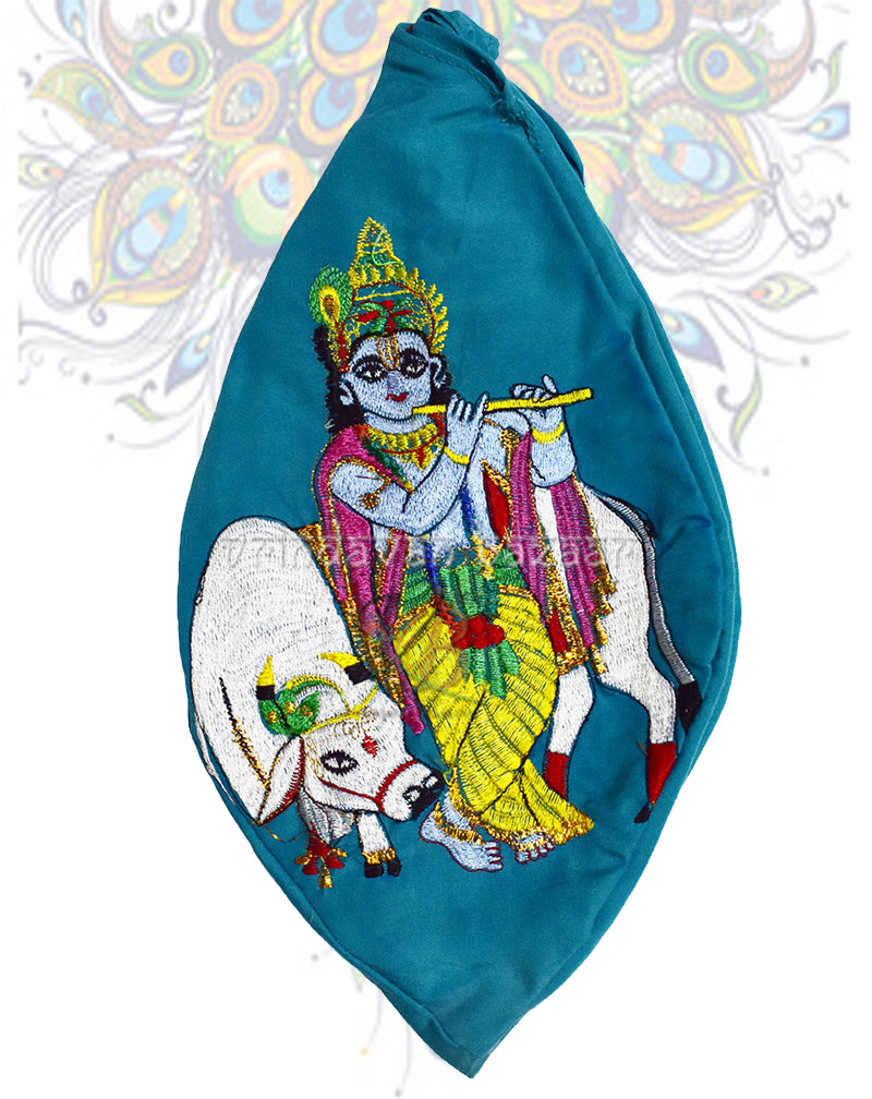 Krishna with cow japa bag