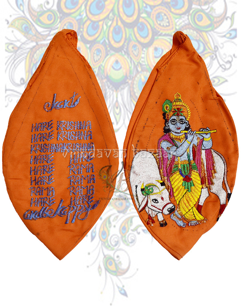 Krishna with cow japa bag