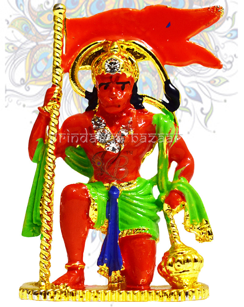 The Mighty Hanuman holding the flag showpiece