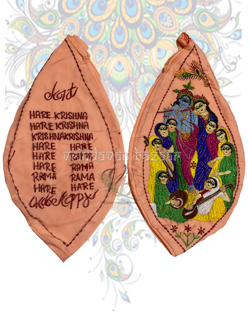 Divine radha krishna with astha sakhi japa bag