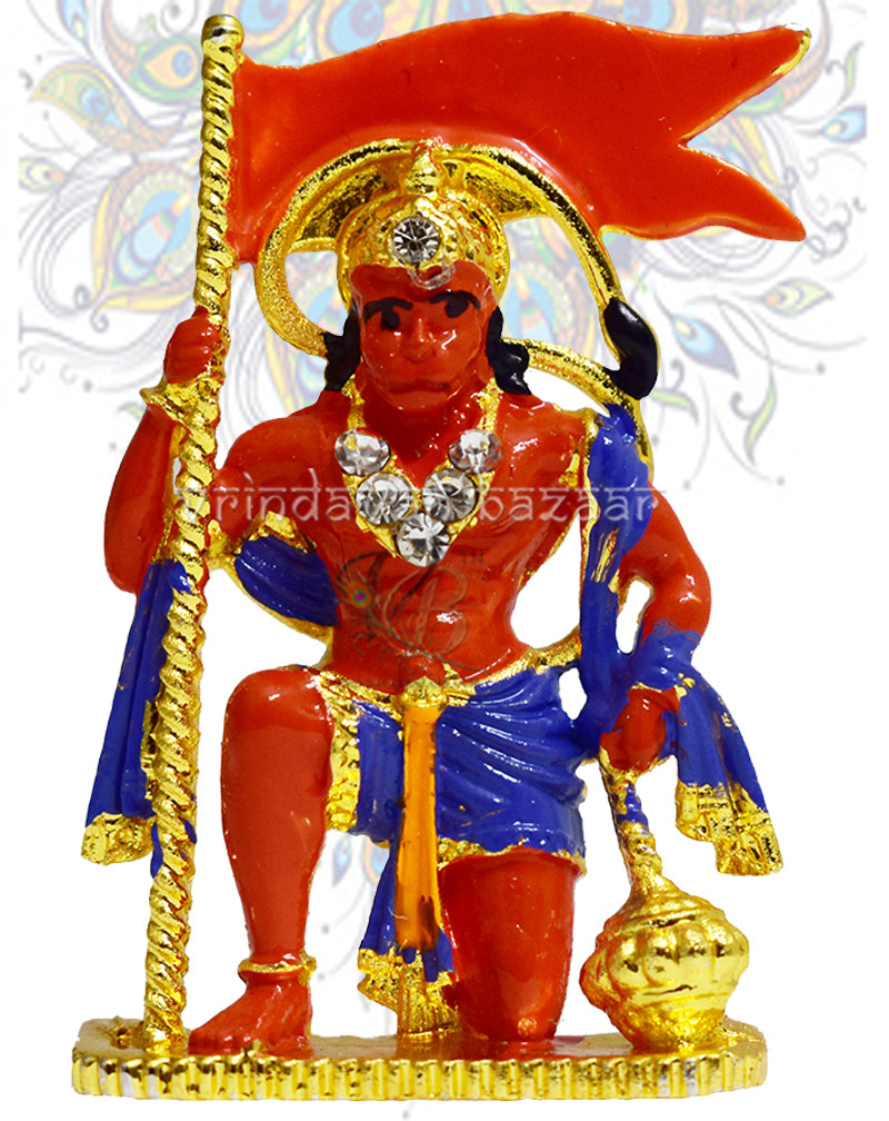 The Mighty Hanuman holding the flag showpiece