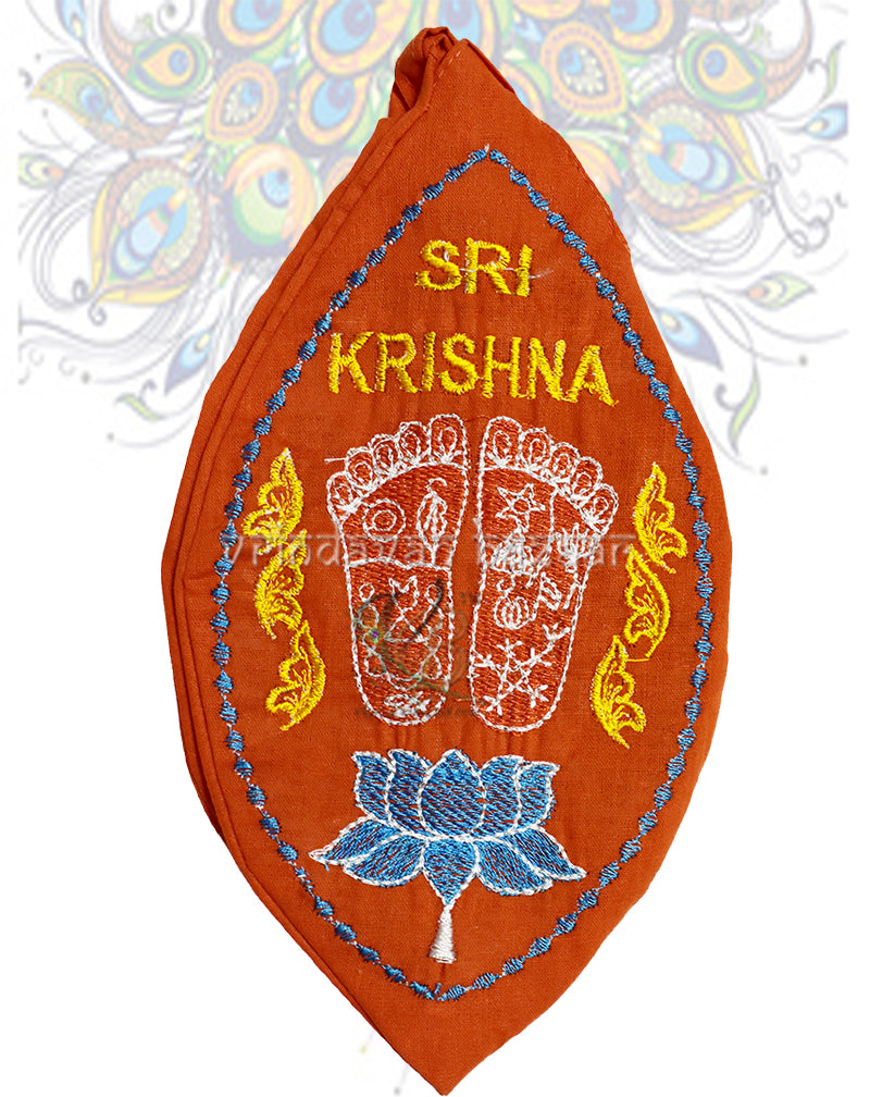 Lotus feet of Radha Krishna japa bag