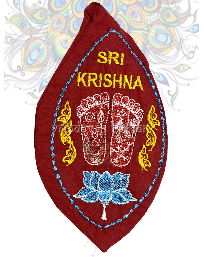 Lotus feet of Radha Krishna japa bag