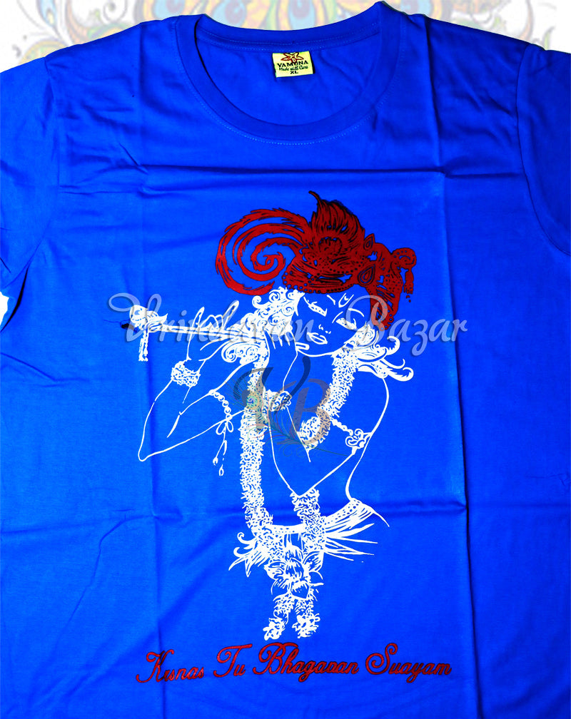 Tshirt with krishna sketch