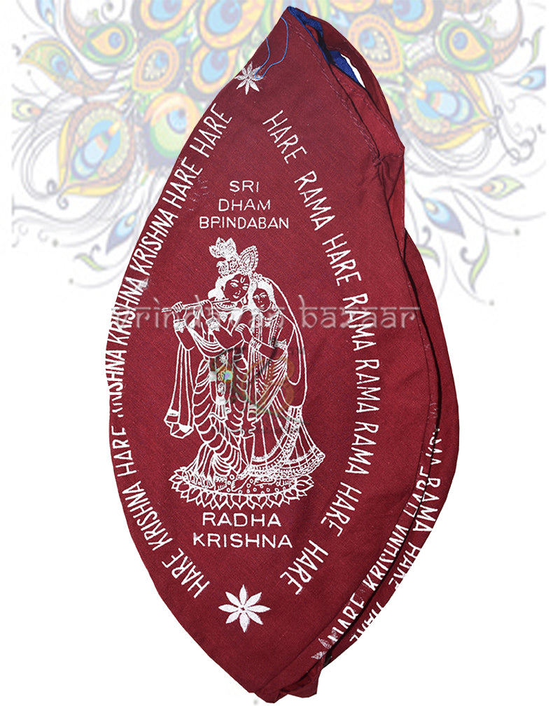 Radha Krishna print gomukhi japa bag