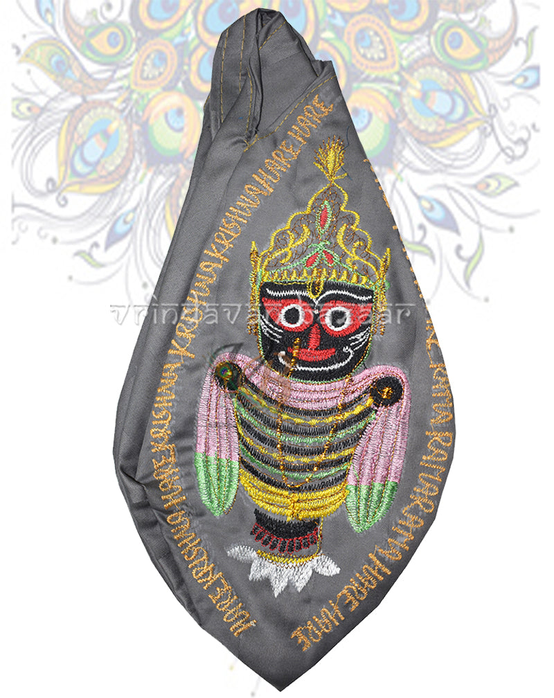 Shri Jagannath embroidered japa bag- Light Green
