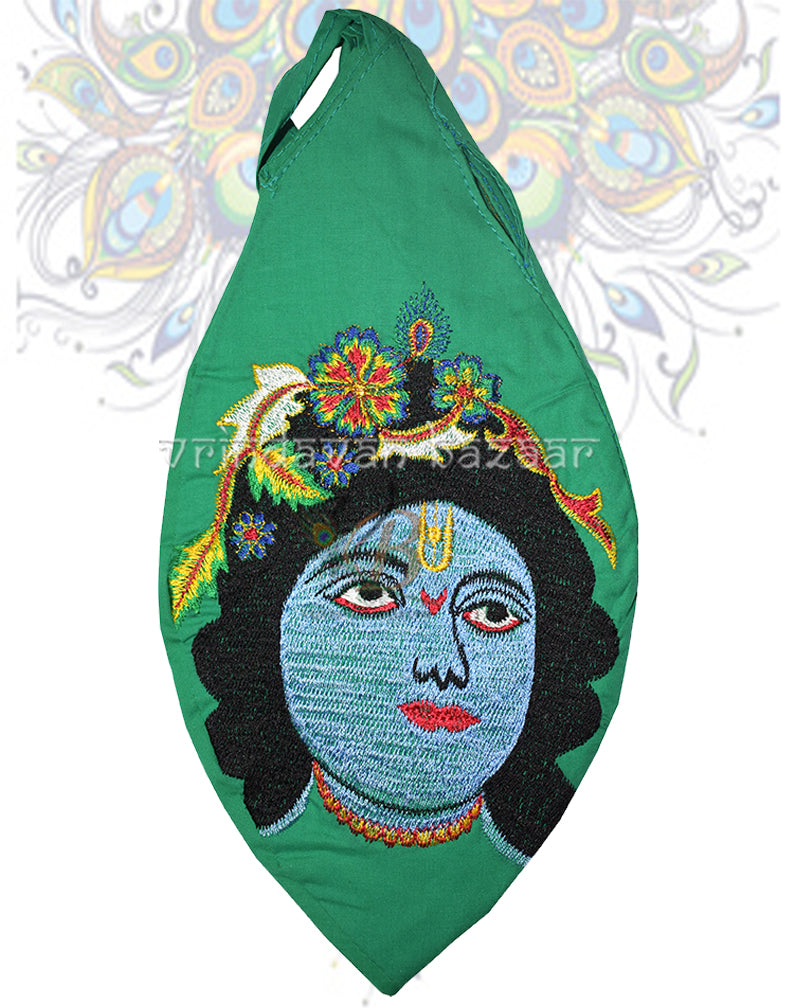 Yugal sarkar Sri Radha rani Shri Krishna embroidered japa bag