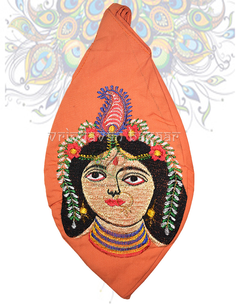 Yugal sarkar Sri Radha rani Shri Krishna embroidered japa bag
