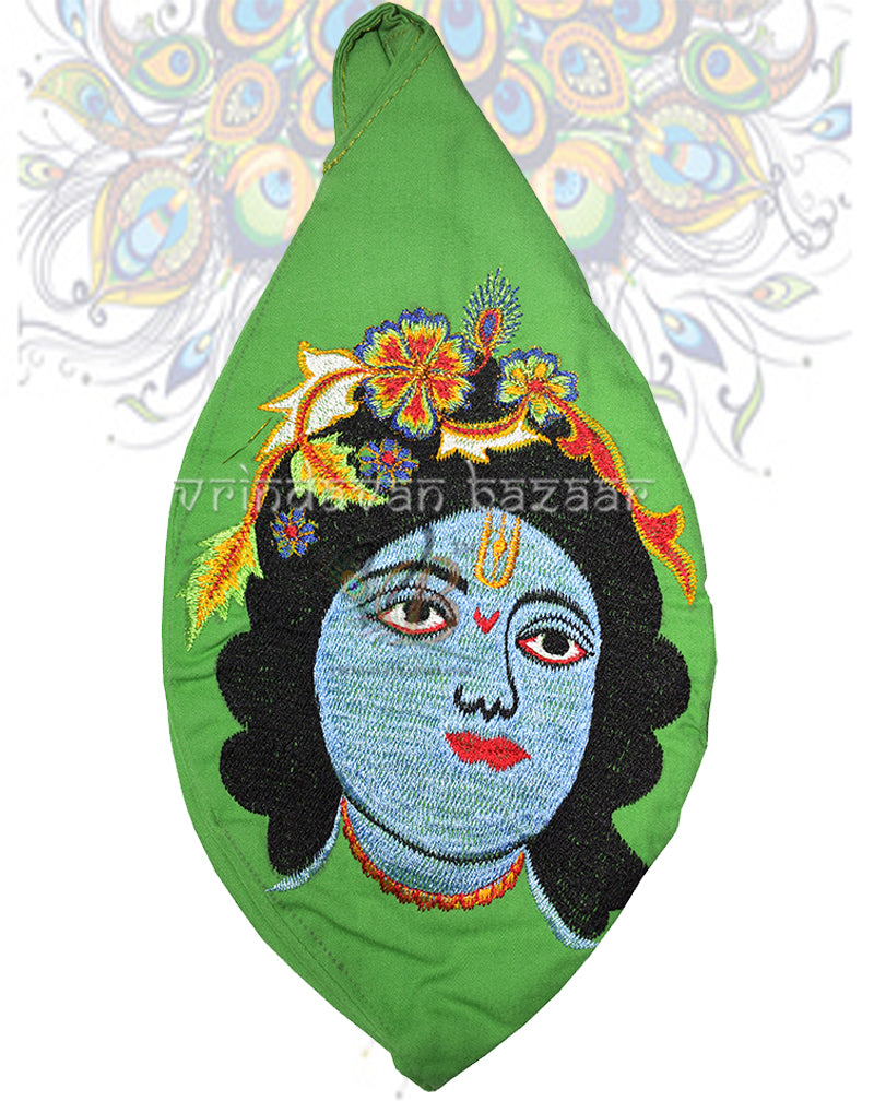 Yugal sarkar Sri Radha rani Shri Krishna embroidered japa bag