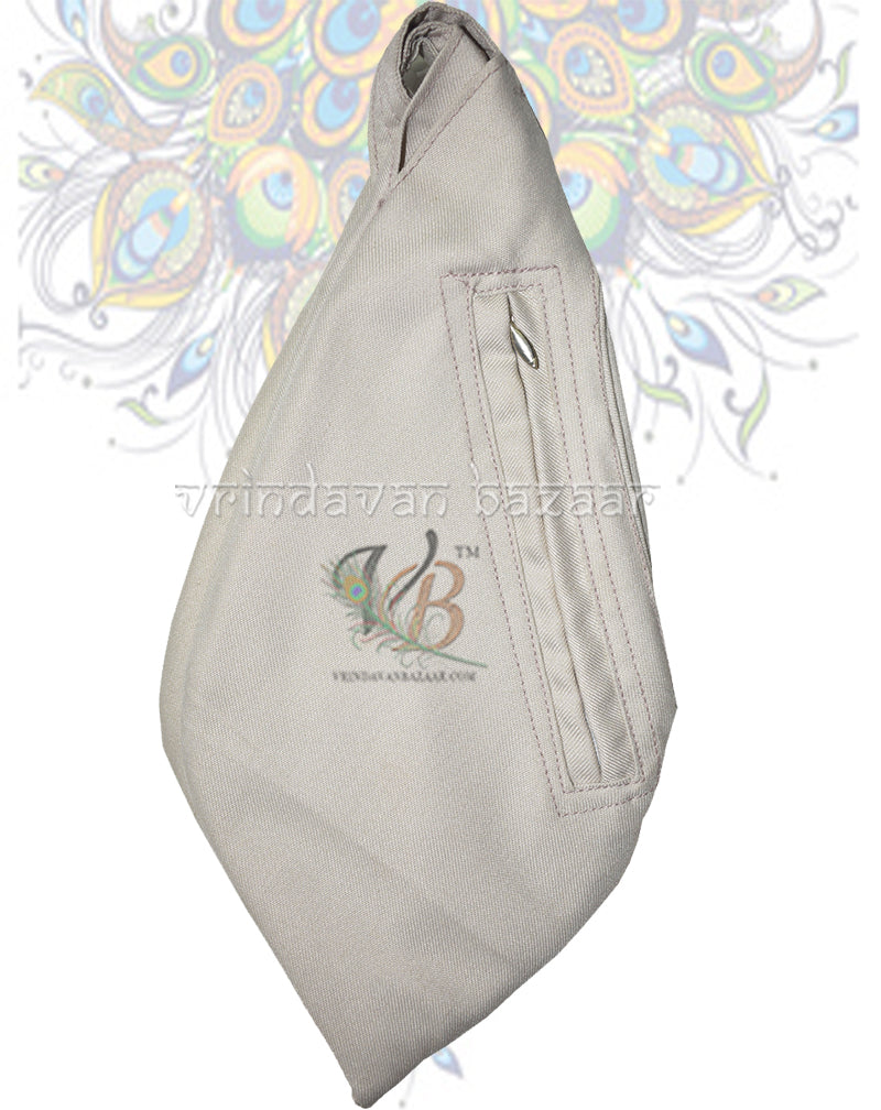 Plain bead bag with front zipper