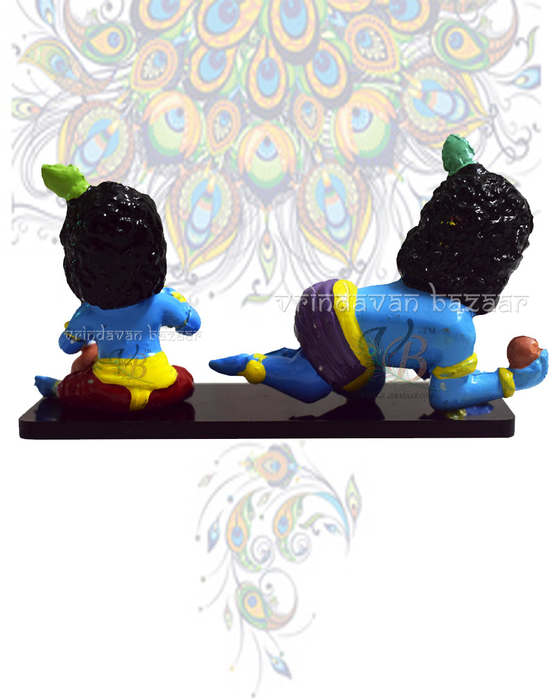 Kanha Makhan Chor leela- cute devotional car dashboard/ show case items