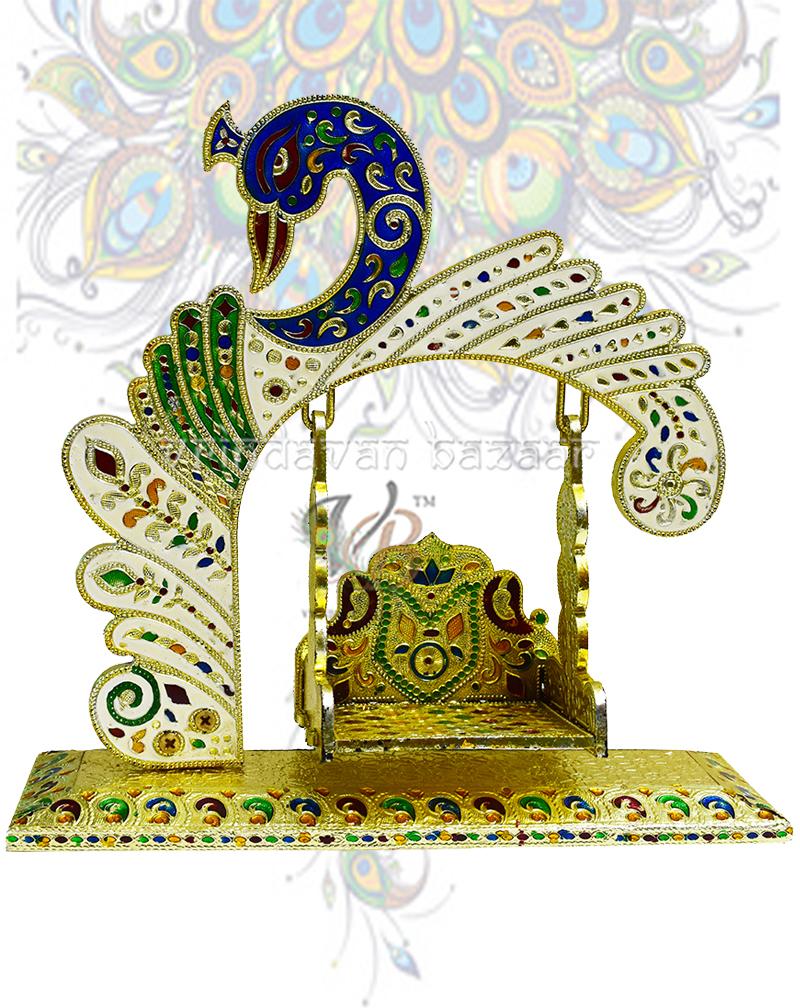 Stylised peacock design jhula
