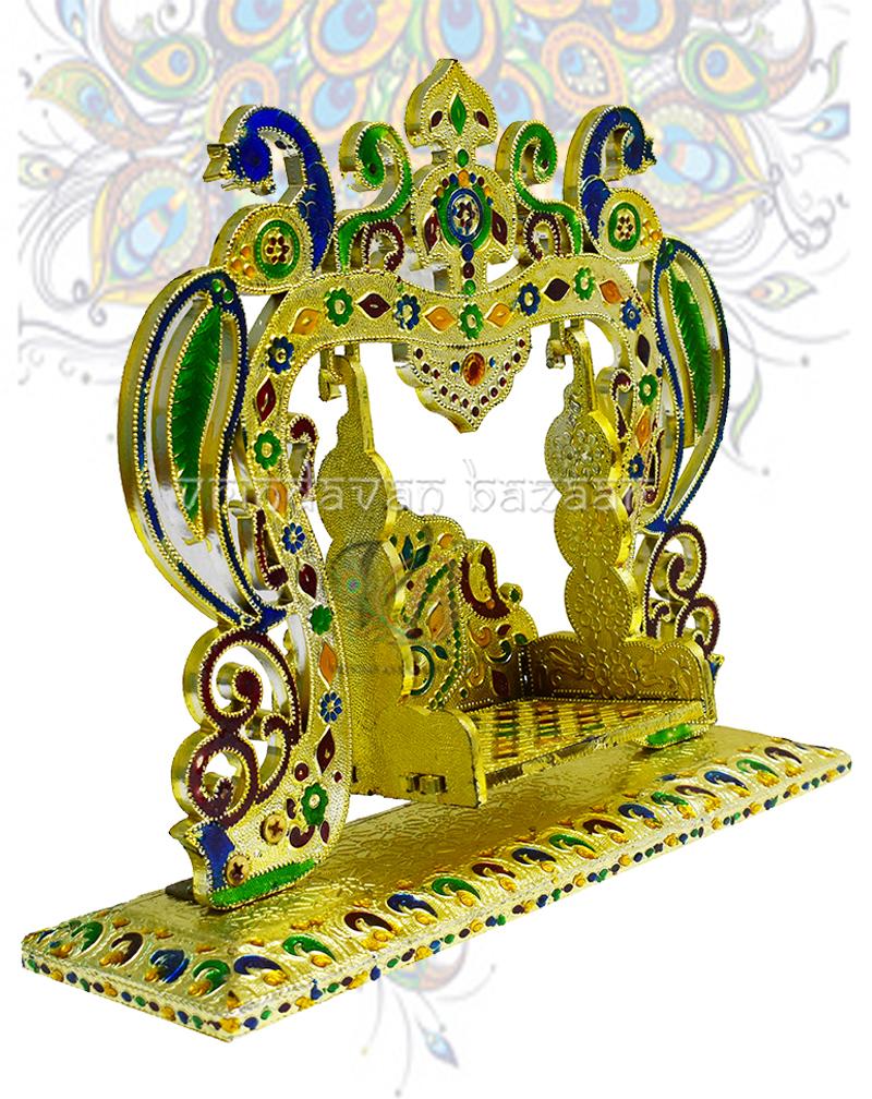 Symmetrical peacock design jhula