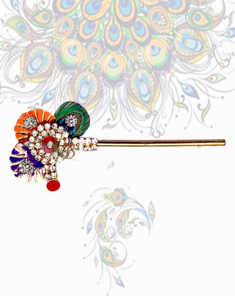 Stones in circle flute; Flute length- 7 cm