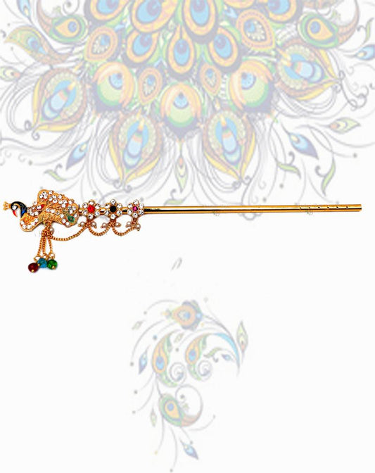 Golden Peacock flute; Flute length- 20 cm