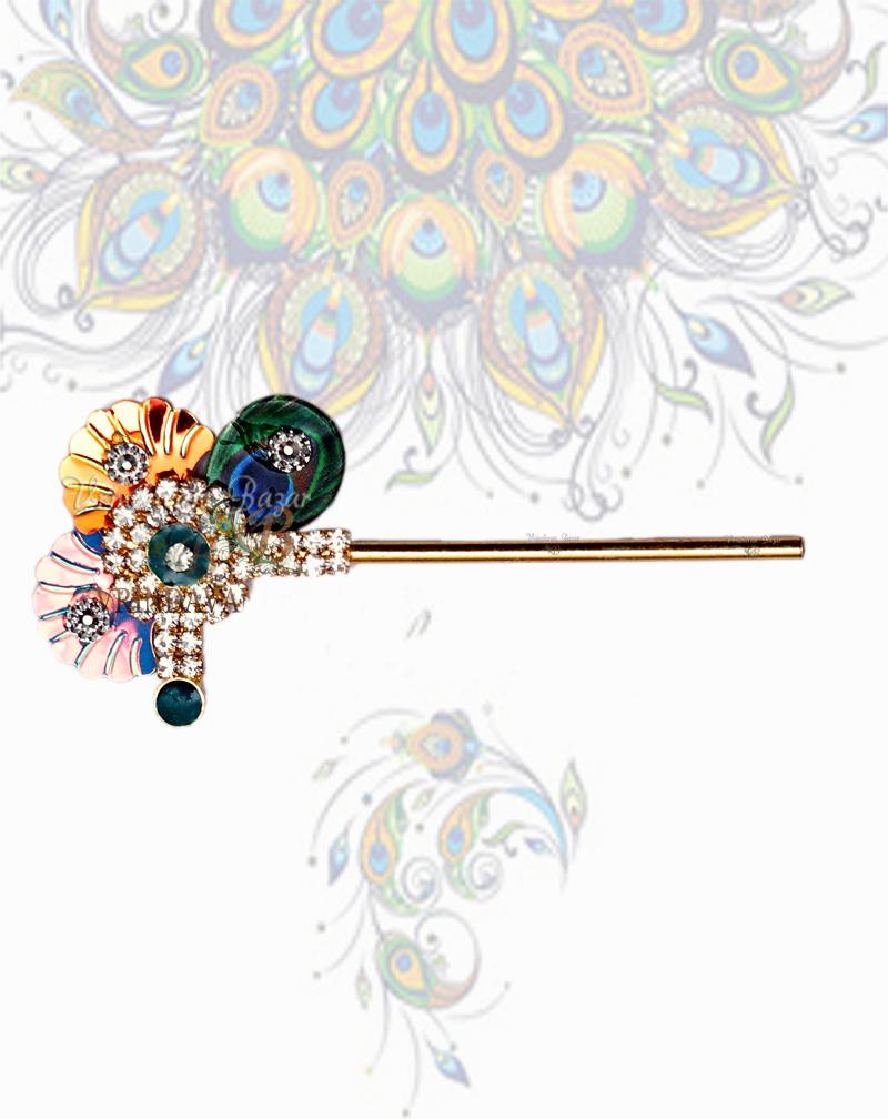 Stones in circle flute; Flute length- 7 cm