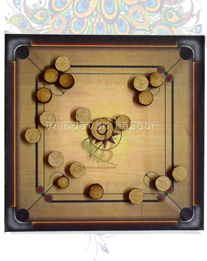 Miniature carrom board game for deities