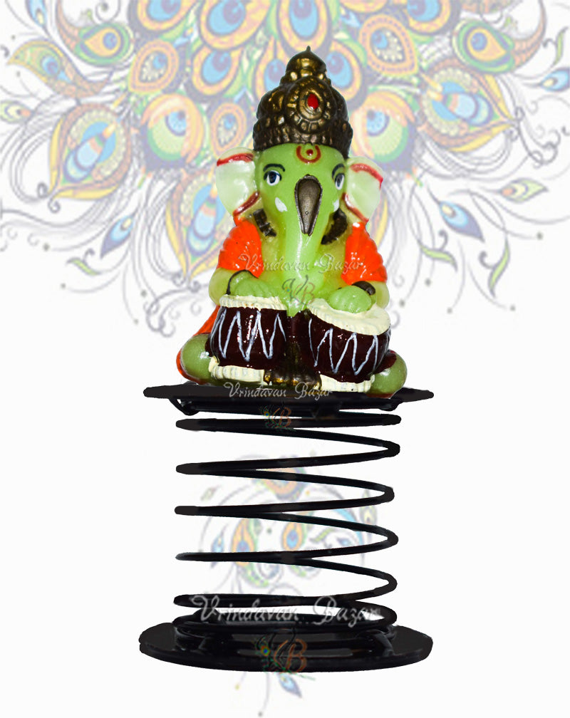 Green Ganpati with tabla fun spring