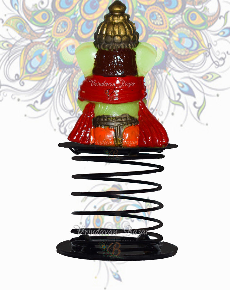 Green Ganpati with manjeera fun spring