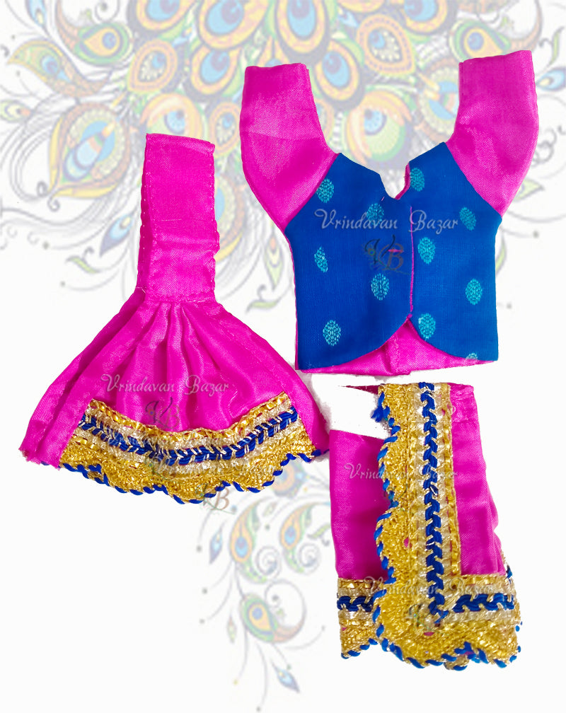 Simple Gaur Nitai dress with golden lace