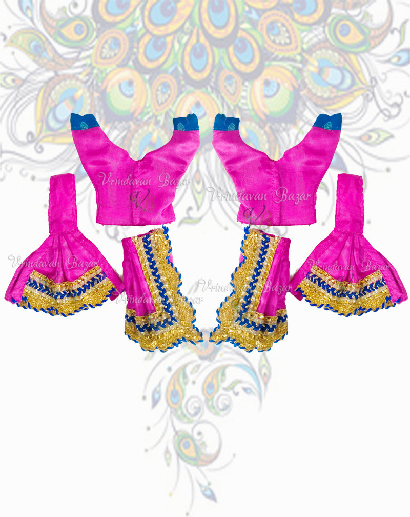 Simple Gaur Nitai dress with golden lace