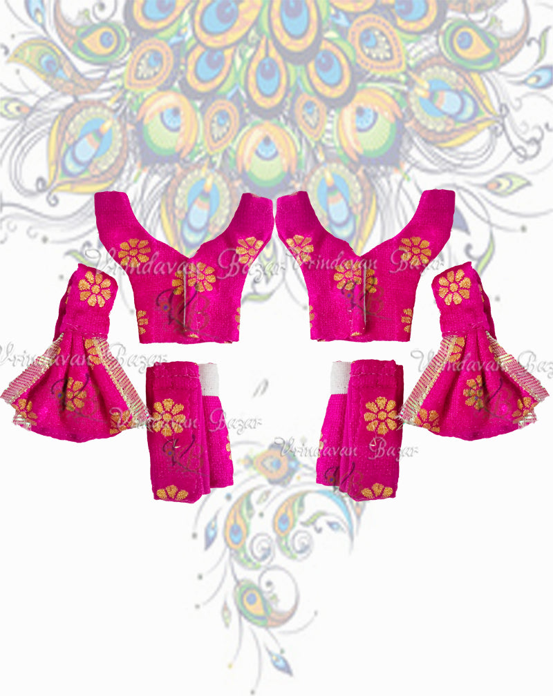 Plain fabric Gaur Nitai dress; Size 2 inch