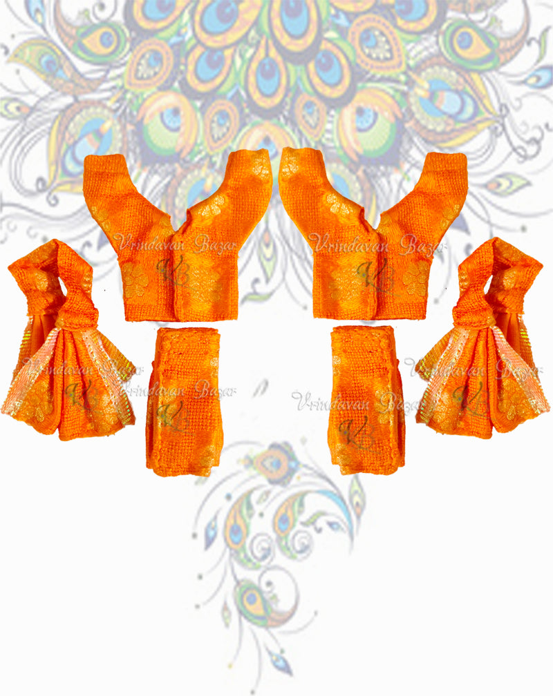 Plain fabric Gaur Nitai dress; Size 2 inch
