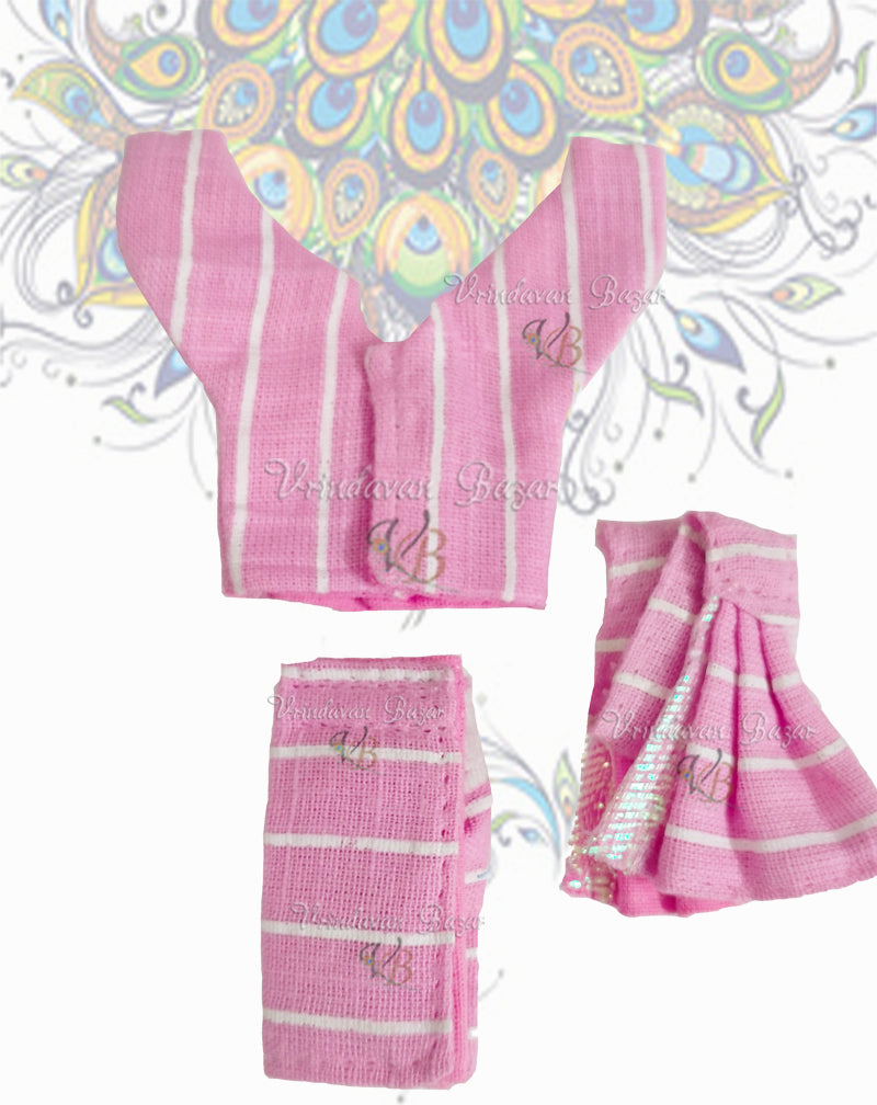 Plain fabric Gaur Nitai dress; Size 2 inch