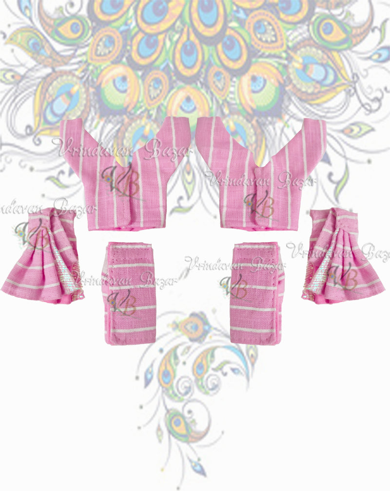 Plain fabric Gaur Nitai dress; Size 2 inch