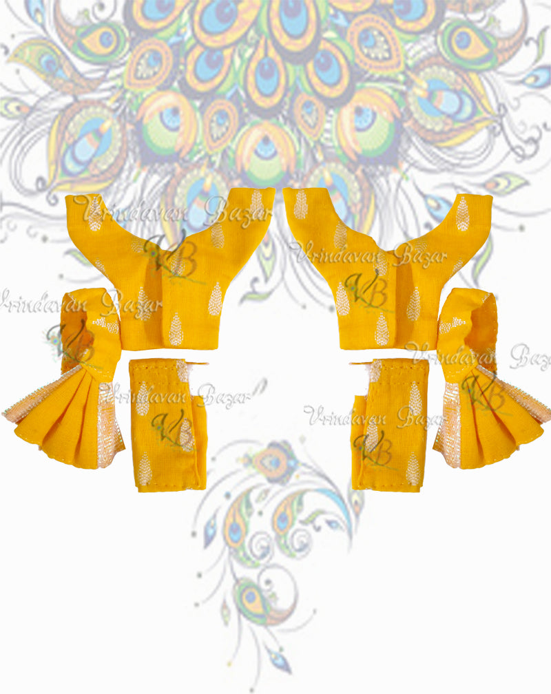 Plain fabric Gaur Nitai dress; Size 2 inch